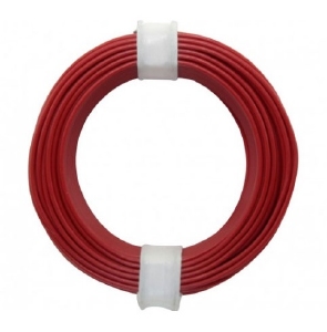 Draad massief 1 aderig 0,5mm  ROOD 5 meter rol 71127