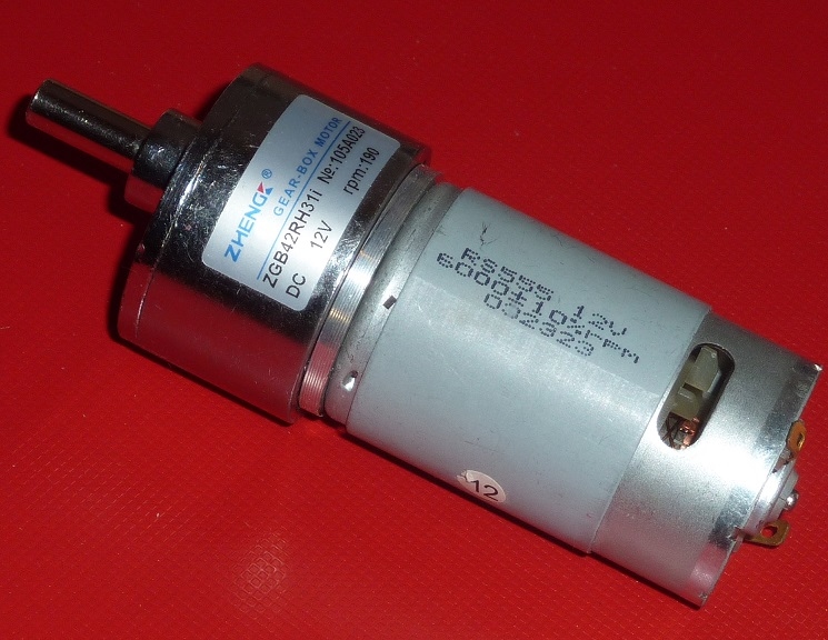 Zheng Gearmotor 42mm 31:1   190 RPM by 12V