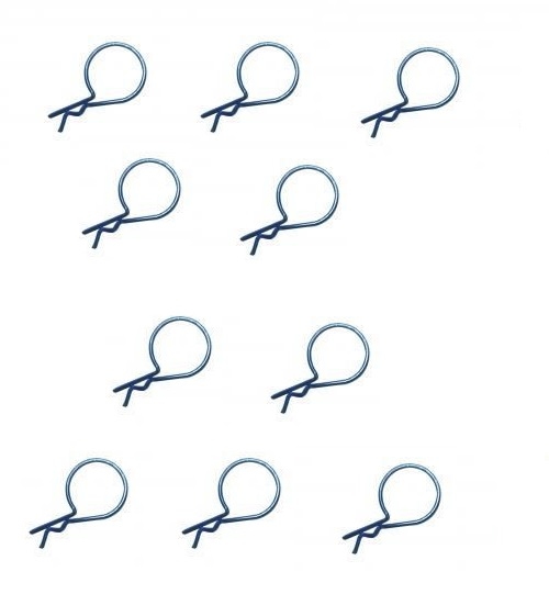 RCP-11006 BODY CLIPS 1:10-18 , Blauw groot 10 stuks