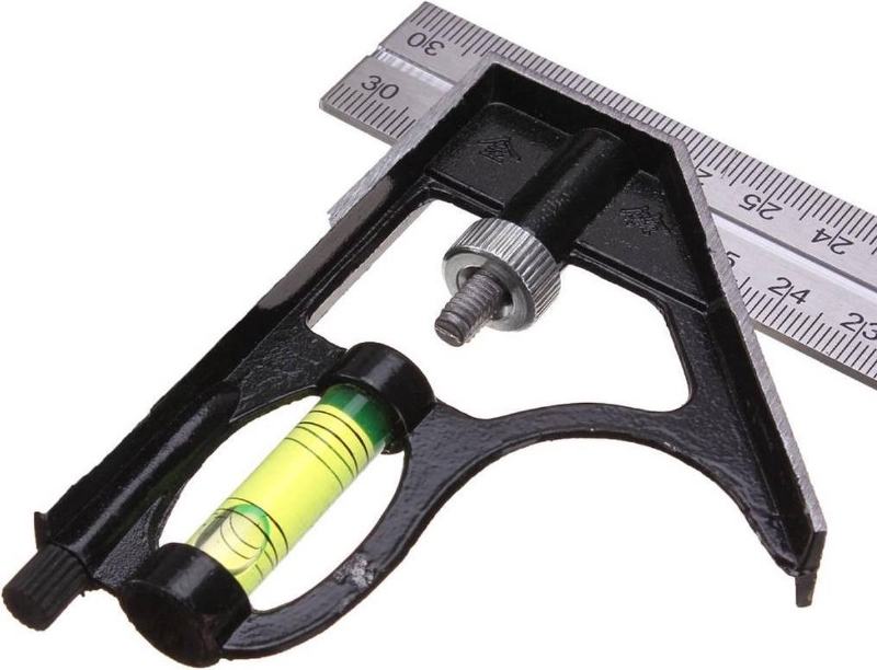 3 in 1 Combihaak winkelhaak 45-90 graden hoekmeter 300 mm -Waterpas