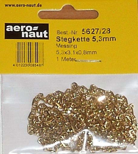 Aeronaut Ankerketting Steg 5,3x3,1x0,8mm 1m 5627-28