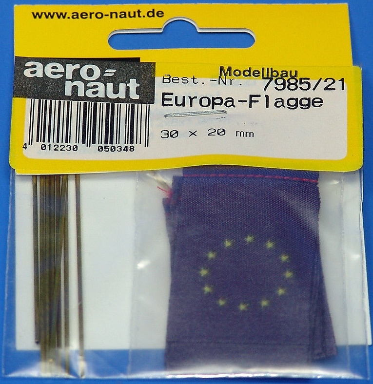 Aeronaut Vlag Stof EU europe 20x30mm 10 stuks Nr. 7985-21