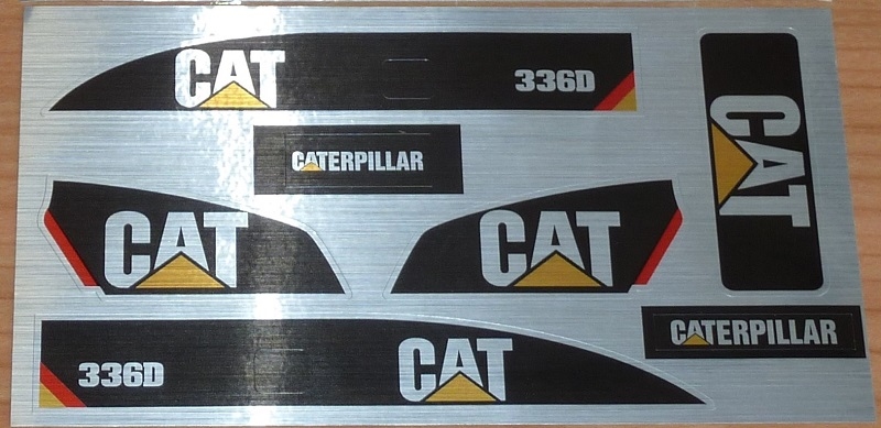 CAT 336D Sticker ALU gelamineerd glans Huina 1580 Excavator