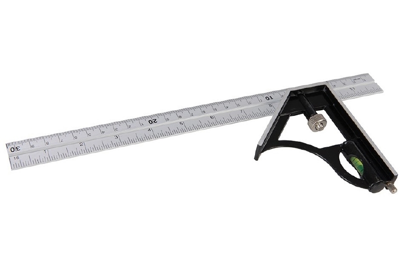 Combinatie winkelhaak TASK - 45 en 90 graden - 300 mm -Waterpas