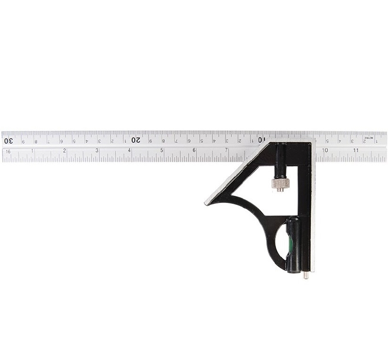 Combinatie winkelhaak TASK - 45 en 90 graden - 300 mm -Waterpas