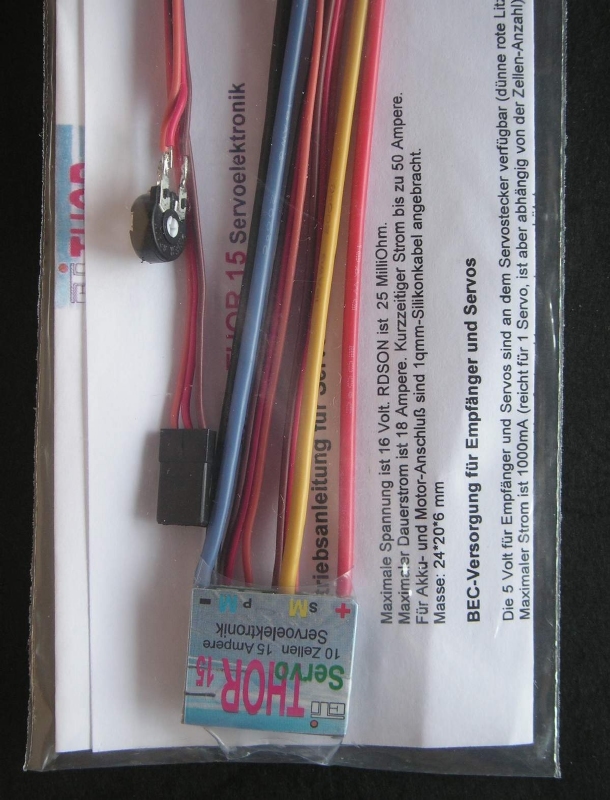 CTI THOR 15 SERVO 180gr  motorelektronica voor BIG Servo 18A
