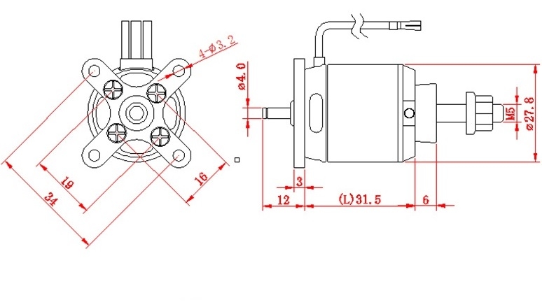 D-Power AL 2835-10 Brushless Motor 850KV 3-4S