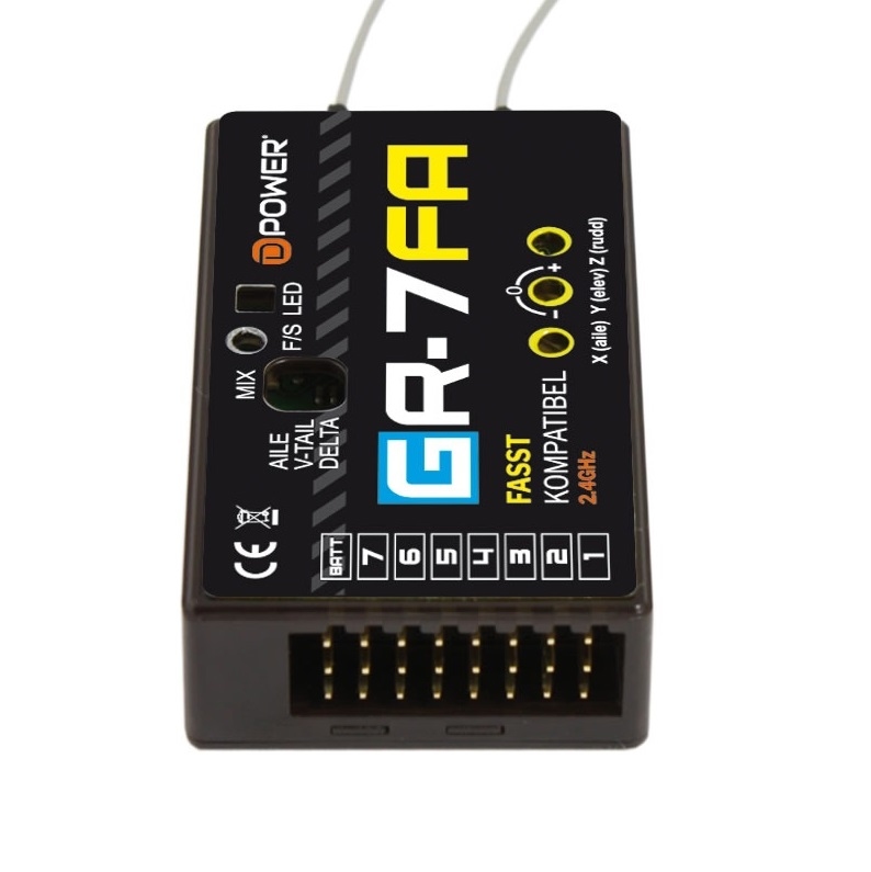 D-Power GR-7FA - 2.4 GHz Empfänger FASST kompatibel