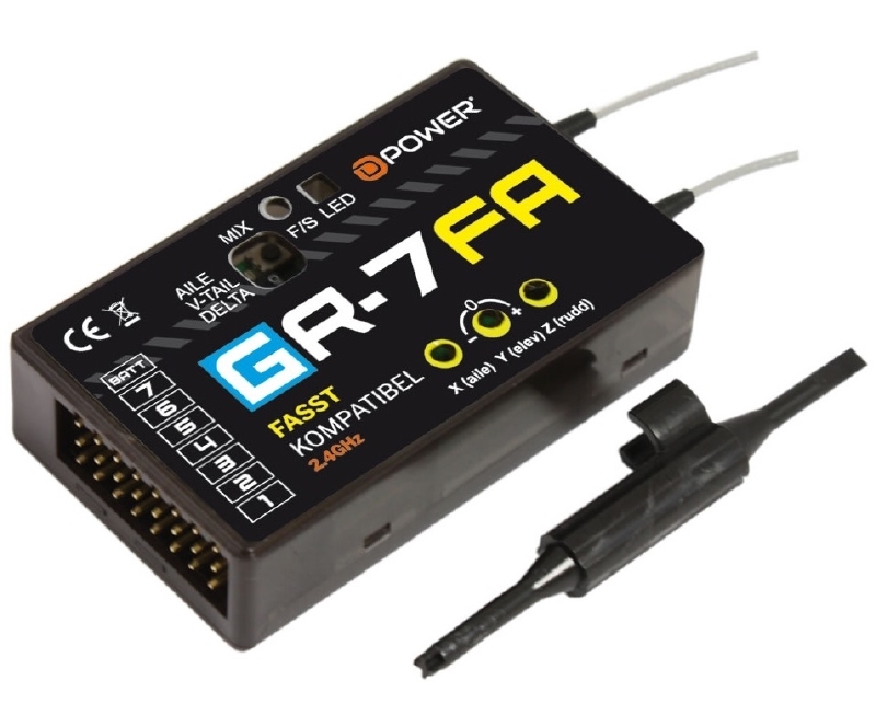 D-Power GR-7FA - 2.4 GHz Empfänger FASST kompatibel