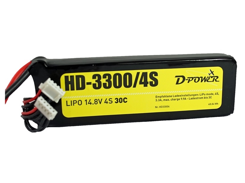 D-Power HD-3300 4S Lipo (14,8V) 30C - mit DEAN T Stecker