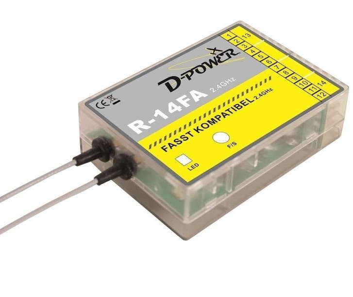 D-Power R14FA - 2.4 GHz Empfänger FASST kompatibel
