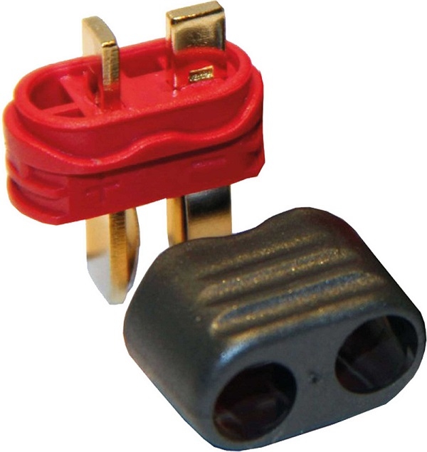 Deans-T Male connector with cap 10 stuks Robbe