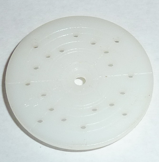 Futaba 35mm servoschijf WIT met verdeling voorgeboord 25 Tanden 1st