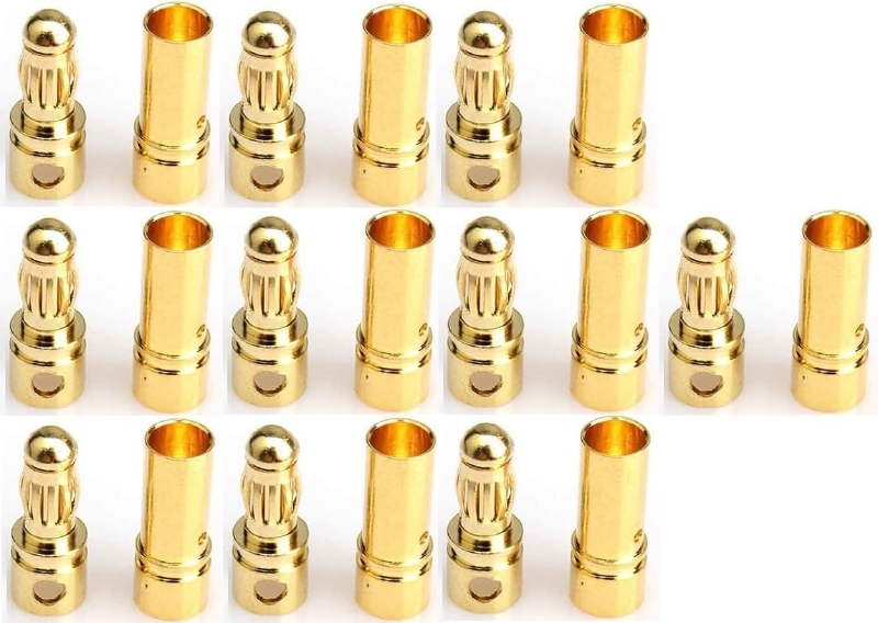 Goldplug 3,5mm gold verbinders 10x male+10x female71231