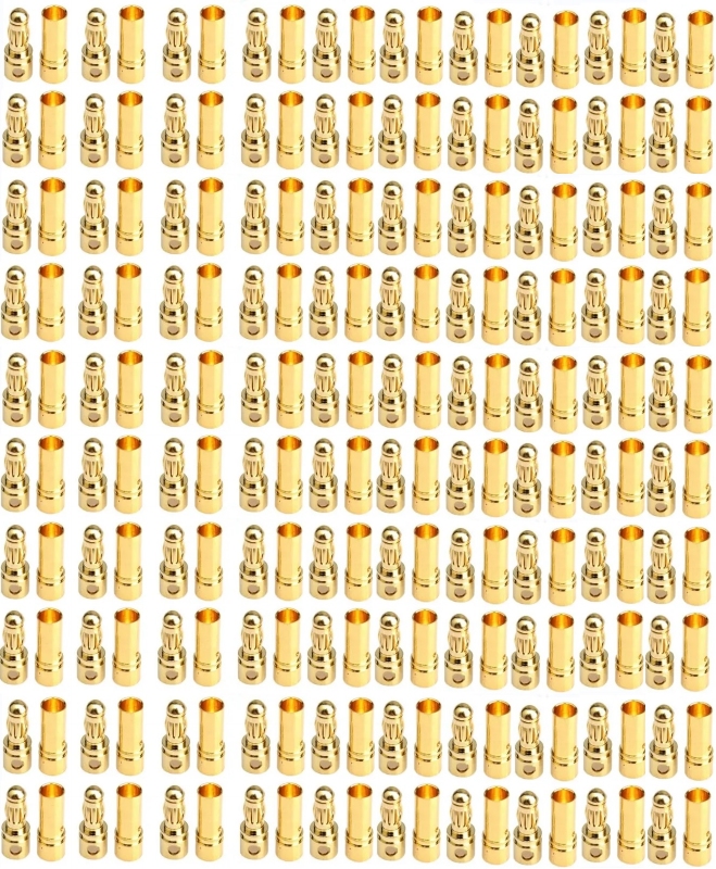 Goldplug 3,5mm gold verbinders male+female 100 paar