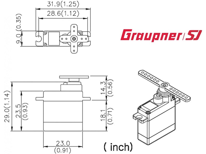 Graupner DES digital servo 428 BB MG 9mm  2,4kg nr. 7911