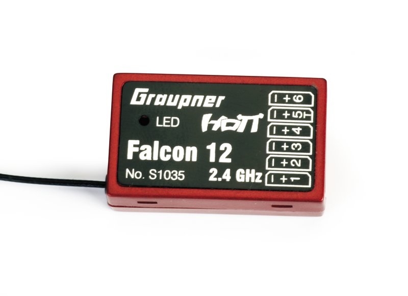 Graupner GR-12 FALCON GYRO HoTT 6ch ontvanger nr. S1035