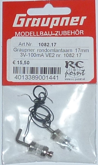Graupner rondomlantaarn 17mm 3V-100mA VE2 nr. 1082.17