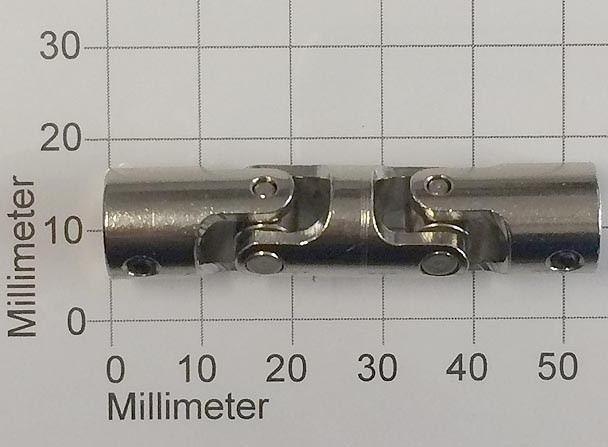 Kruis Koppeling Dubbel 6-6mm Metaal 52mm lang, Robbe 5222