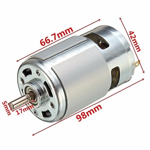 MJJ 775 DC-motor 12 V, 10.000 tpm, kogellagers, 150Watt