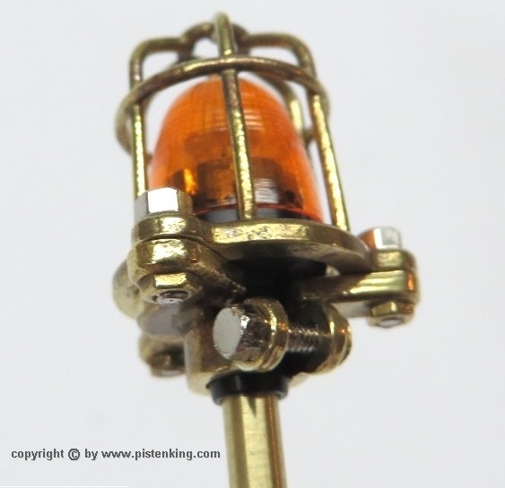 Pistenking Zwaailamp beschermkap+Voet Messing LSG16-SET