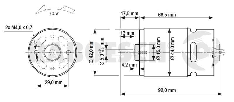 Raboesch 109-73 Motor Bleu RM 730 TRQ 6-12V DC