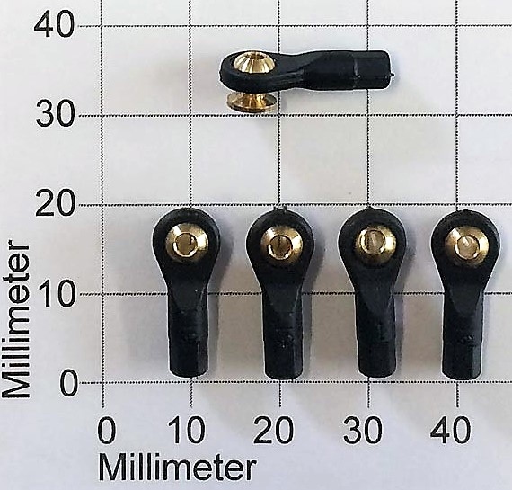 Robbe 5204 Kogelgewricht 19mm kogel+voet 4,8mm M2/2mm 5 Stk