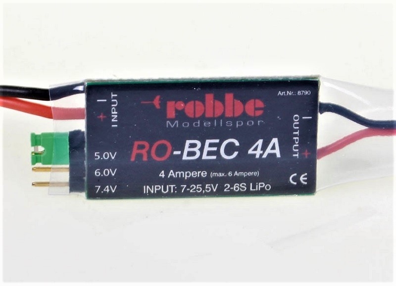 Robbe 8790 BEC 5-6-7,4V,  UBEC 4A-6A max 2-6S, XT30/Jr