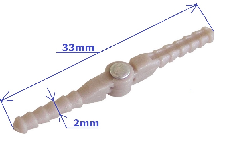 Robbe Einbohrscharniere Stift 2,0x33 mm 56000066