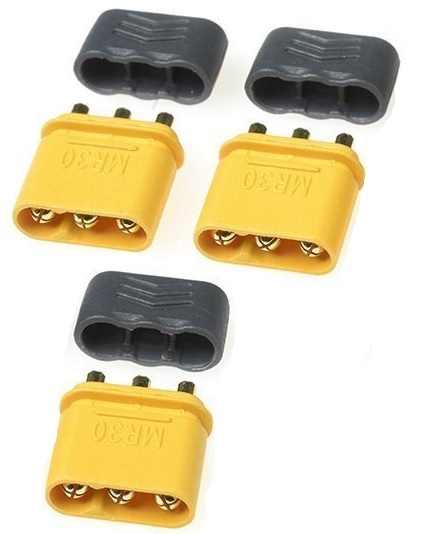 Robbe MR30 3 polige Connectors 3x MALE 40049