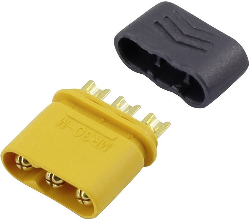 Robbe MR30 3 polige Connectors 3x MALE 40049