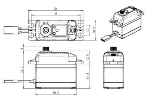 Savox SC-1268SG Digital Coreless High Voltage 25kg @7.4V