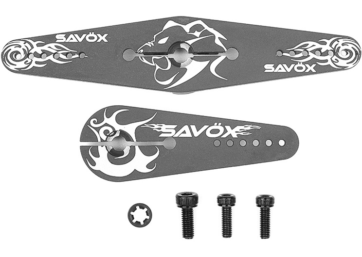 Savöx SH-80 Servo Hevel SET ALU Double 76mm, single 38mm