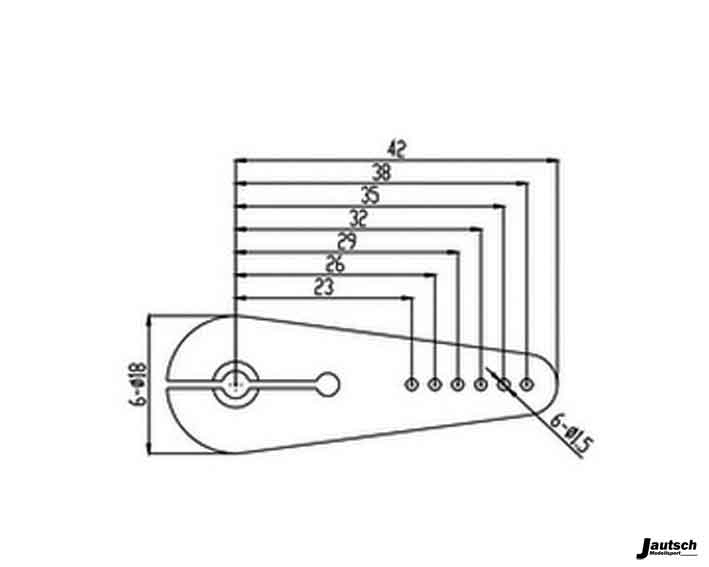 Savöx SH-80 Servo Hevel SET ALU Double 76mm, single 38mm