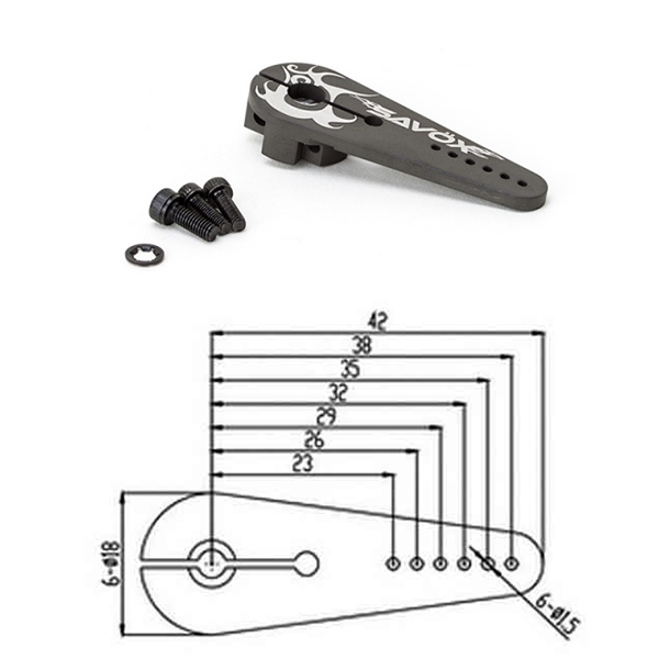 Savöx SH-82 Servo Hevel ALU Single 38mm