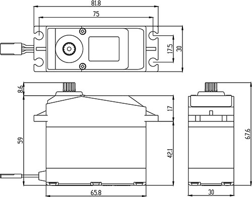 Savox SW-0241MG Digital Coreless HV Bigscale 40kg @7.4V