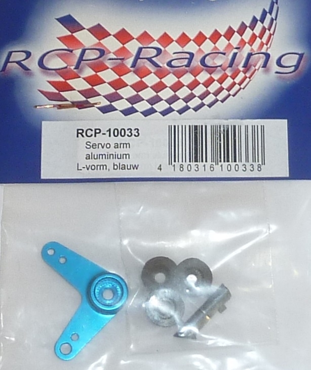 Servo arm L-Vorm  aluminium blauw UNI 45mm RCP-10033