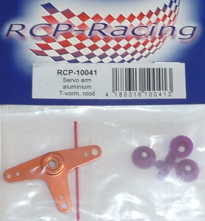 Servo arm T-Vorm  aluminium ROOD UNI 45mm RCP-10043
