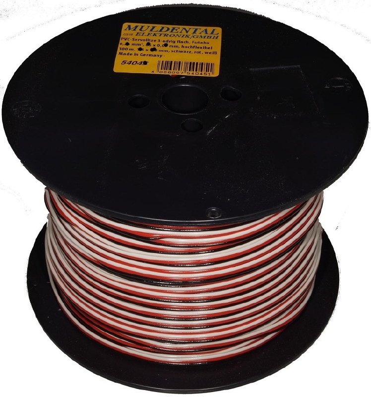 Servokabel vd rol ROBBE 3x0,14mm2 PLAT p/m