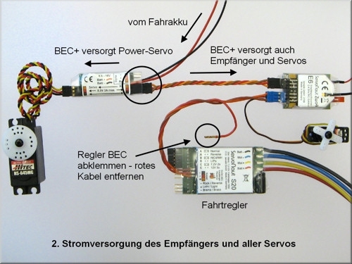 Servonaut BEC4 OPTO tot 16V uit 5,4V-6,1V  4Amp