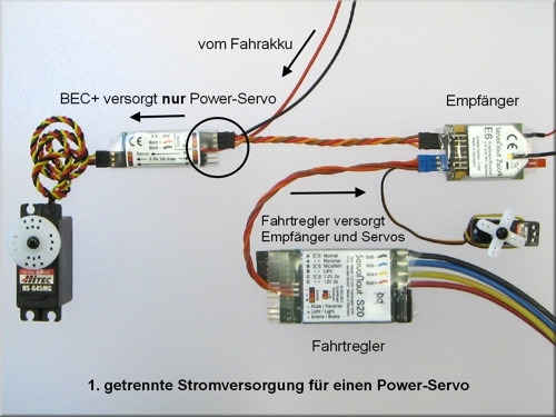 Servonaut BEC4 OPTO tot 16V uit 5,4V-6,1V  4Amp