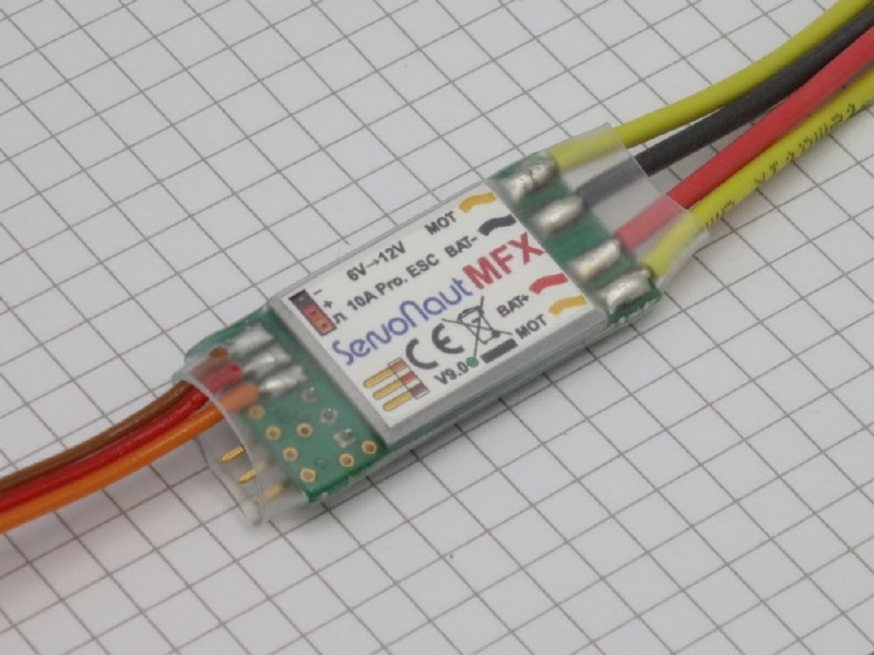 ServoNaut MFX regelaar Universeel 10A 6-12V of 2-3S LiPo