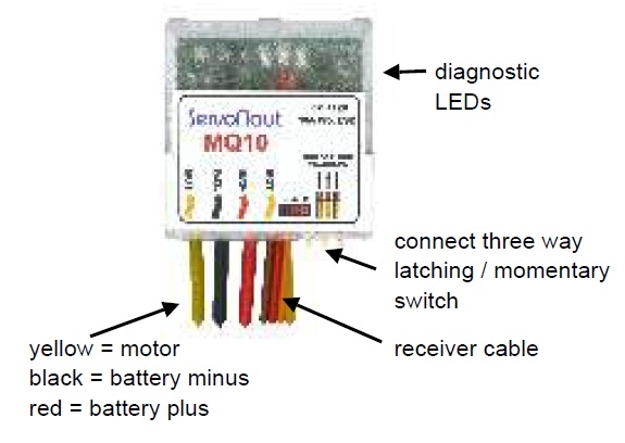 ServoNaut MQ10 regelaar Universeel 10A 6-12V of 2-3S LiPo