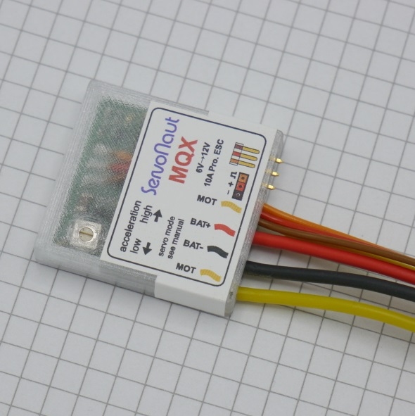 ServoNaut MQXregelaar Universeel 12A 6-12V of 2-3S LiPo