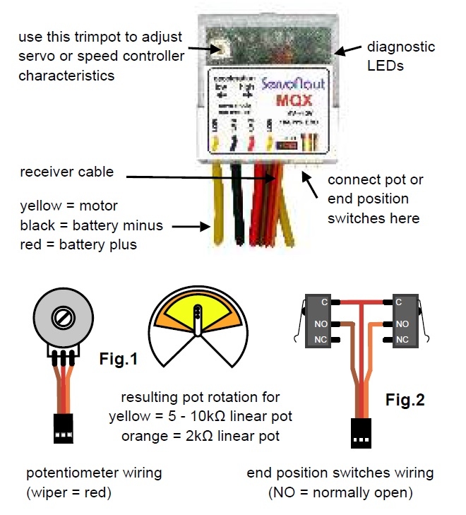 ServoNaut MQXregelaar Universeel 12A 6-12V of 2-3S LiPo