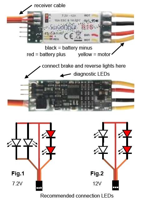 ServoNaut S10 regelaar Universeel 10A 7,2V-12V of 2-3S LiPo