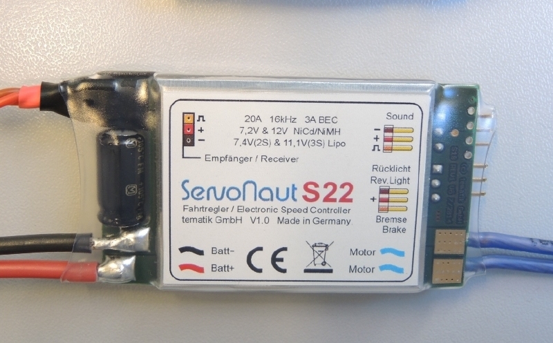 Servonaut S22 snelheidsregelaar TRUCK  7,2-12V 2-3S