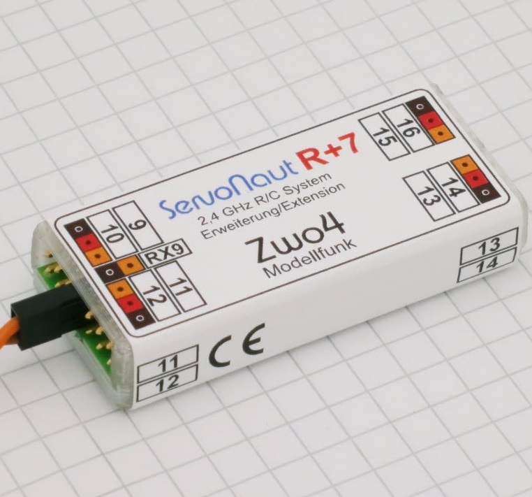 Servonaut Zwo4 R+7 kanalen uitbreiding RX9 naar 16ch