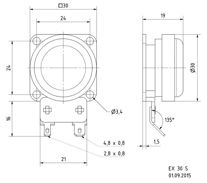 Visaton 4532 EX 30S Full-Range 8 Ohm-10W 8cm