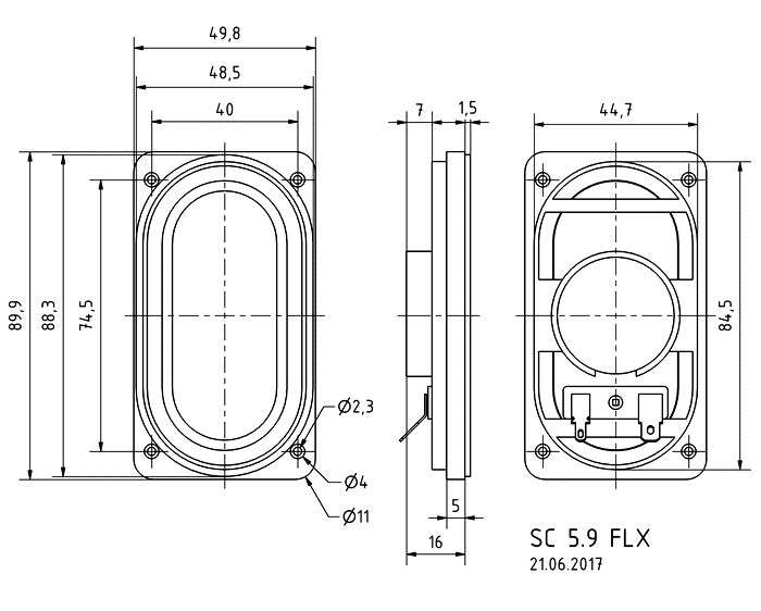 Visaton 8053 Fullrange Speaker SC 5.9 FL 8Ohm 5W